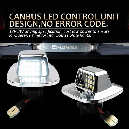 Vista 3 de Luz LED de matrícula para Chevy Silverado GMC Sierra C/K 1988-1999 Cromo