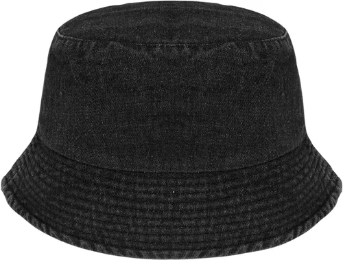Vista 9 de MILAKOO Gorra unisex de pescador de mezclilla lavada para mujer, de ala ancha, ligera, plegable