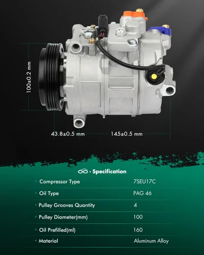 Vista 98 de SCITOO Compresor de CA para T-oyota Yaris 1.5L 2007 2008 2009 2010 2011 2012 2013 AC Compressor 639839 157318 158318 6512467