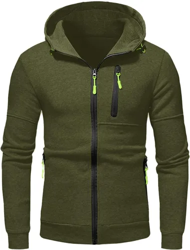 Vista 3 de Fishing Shirts for Men Long Sleeve Lightweight Novelty Jersey with Hood Breathable Loose Fit Stylish Pullover C01-army Green