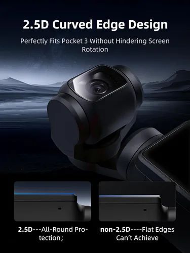 Vista 7 de llano Protector de pantalla Osmo Pocket 3 para DJI Osmo Pocket 3, accesorios Osmo Pocket 3, vidrio templado 9H, ultra transparente, antiarañazos