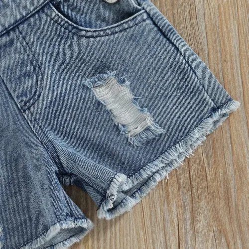 Vista 8 de Mubineo Overol corto básico de verano para niñas y niños pequeños