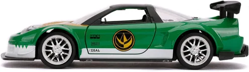 Vista 3 de Jada Toys Power Rangers 1:32 Green Ranger 2002 Honda NSX Type-R - Coches fundidos a presión, juguetes para niños y adultos