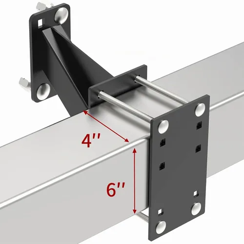 Vista 5 de Soporte de Neumático de Remolque para Utilidad, Portador de Neumático de Repuesto, Resistente Soporta hasta 160 Libras, Compatible con Ruedas de 4