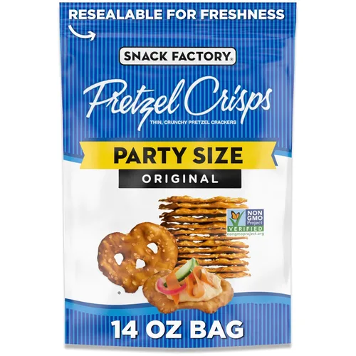 Vista 14 de Snack Factory Pretzel Crisps - Sabor original