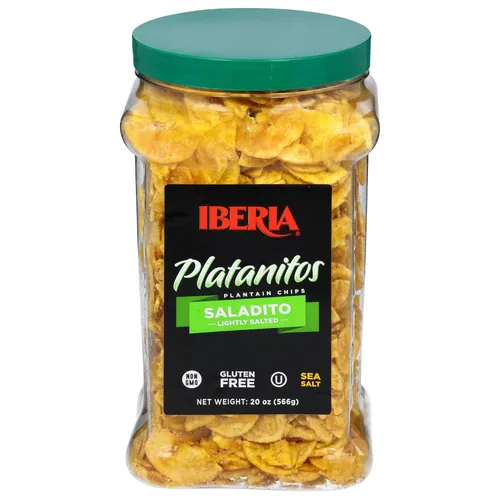 Vista 3 de Iberia Saladito - Plátanos fritos ligeramente salados, 20 onzas