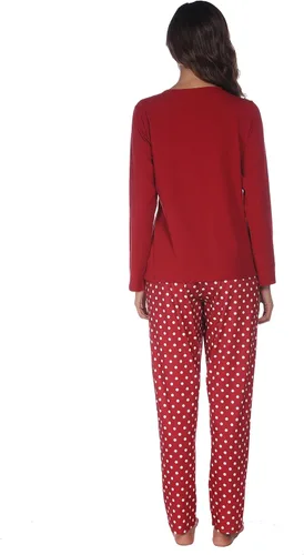 Vista 5 de Homimor Cotton Pajamas For Women, Long Sleeve Sleepwear with Long Pants, Cat Printed Pj Loungewear Sets, PJ Set for Women
