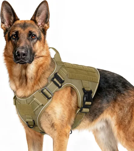 Vista 19 de rabbitgoo - Arnés táctico para perros pequeños, arnés resistente para mascotas con asa, chaleco de servicio sin tirones para razas pequeñas, chaleco