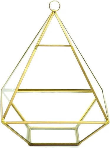 Vista 22 de WGV - Maceta geométrica colgante de terrario de 5.5 pulgadas de ancho y 6 pulgadas de alto, marco negro de cristal transparente, marco negro, planta