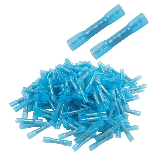 Vista 8 de Conectores de Empalme Termorretráctiles, 200 Piezas 12-10 AWG Amarillos Conectores de Cable Eléctrico Impermeables Grado Marino Automotriz