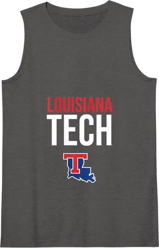 Vista 4 de Camiseta sin mangas apilada Louisiana Tech Bulldogs, Negro
