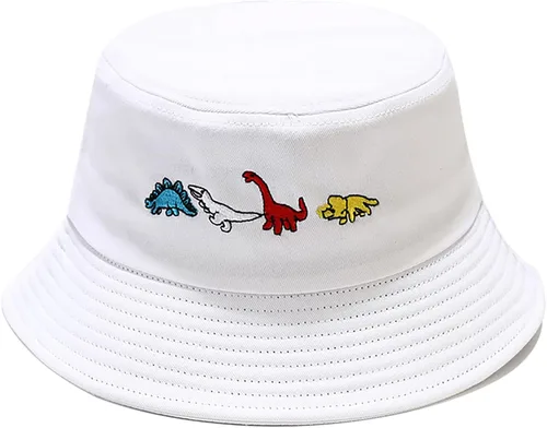 Vista 28 de XYIYI - Sombrero de pescador de algodón con bordado de moda, sombrero de cubo de playa para mujeres y niñas