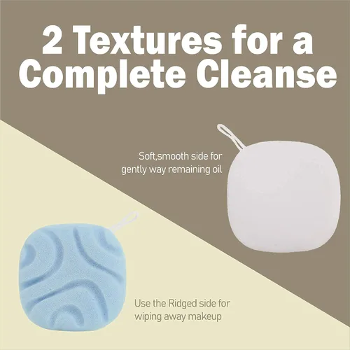 Vista 5 de myHomeBody Spa Day Bath & Facial Bundle - Esponja de baño de lufa con esponjas faciales de doble textura