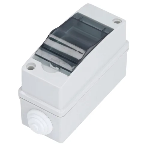 Vista 2 de Caja de protección de distribución de 8 vías, IP65 2 riel DIN impermeable, transparente, caja de conexiones de distribución para disyuntor de pared
