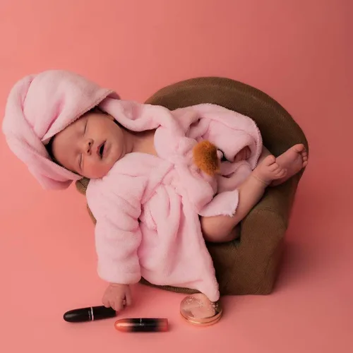 Vista 7 de M&G House Accesorios de fotografía para recién nacidos, trajes de baño, accesorios para sesión de fotos de bebé, bata de bebé niña, traje de foto