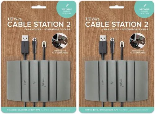 Vista 11 de UT Wire UTW-CS05-BG - Mini organizador de montaje para estación de cable, color beige