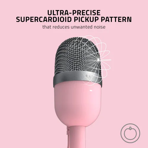 Vista 2 de Razer Seiren Mini Micrófono Condensador USB: para transmisión y juegos en PC - calidad de grabación profesional - patrón preciso de captación