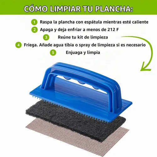 Vista 6 de CUSINIUM Kit de limpieza de plancha de 31 piezas: 1 soporte para pantalla, 20 pantallas, 10 almohadillas de limpieza
