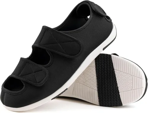 Vista 7 de RockDove Pantuflas diabéticas ajustables de 3 correas para hombre 8