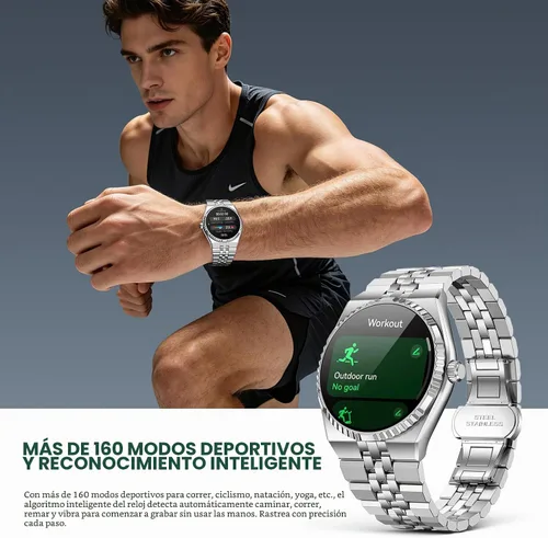 Vista 6 de SOUYIE Reloj inteligente para hombre, llamadas Bluetooth, rastreador