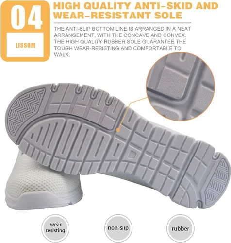 Vista 5 de owaheson Zapatos deportivos informales para correr, ligeros, transpirables, con alas de ángel y diablo dibujados a mano, para mujer