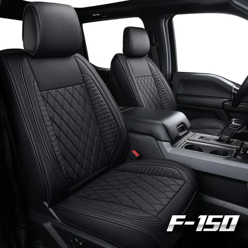 Vista 6 de Tomatoman F-150 Fundas de asiento delantero compatibles con Ford F150 2009-2024 2025 2026 2017-2026 F250 F350 F450 Supercrew Super Duty Limited