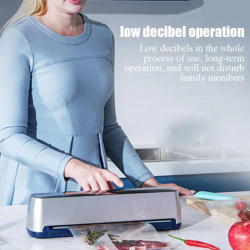 Vista 7 de Máquina empacadora de alimentos al vacío, Máquina selladora al vacío de alimentos, sello de 12.2 in de largo, 5 modos, pantalla táctil LED