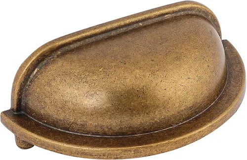 Vista 8 de HARPOON Paquete de 10 tiradores para cajones de tazas de latón antiguo, tiradores de gabinete de cocina de 3 pulgadas y 2.992 in