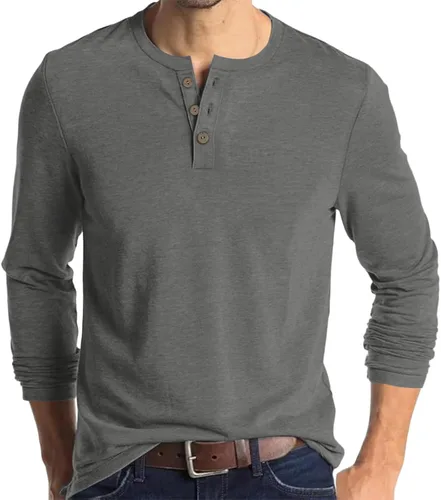 Vista 15 de Men's Casual Shirt, Button Down Long Sleeve Solid Dress Shirt Beach Vacation Shirts