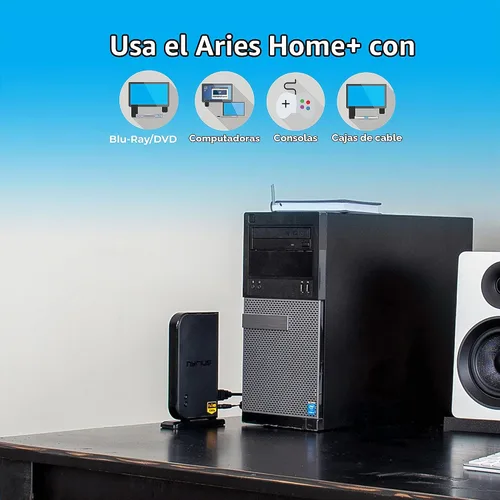 Vista 4 de Nyrius Aries Home+ - Transmisor y receptor de entrada HDMI inalámbrico 2X para transmisión de video HD 1080p 3D y audio digital desde caja de cable