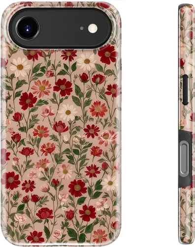 Vista 81 de bemal Funda para iPhone 12 Mini, estética, vintage, floreciente, peonía, concha, femenina, compatible con MagSafe, moderna, única, moderna, moderna