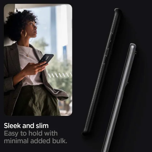 Vista 6 de Spigen Liquid Air Armor - Funda diseñada para Samsung Galaxy S20 Ultra/Galaxy S20 Ultra 5G (2020), color negro mate Air Cushion Tech, Sound Tunnel