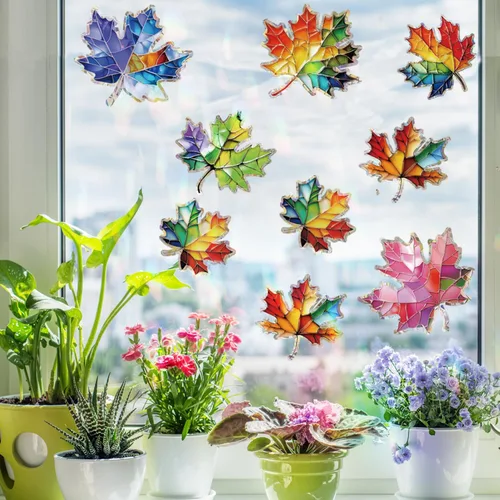 Vista 7 de 20 piezas de calcomanías para ventanas contra golpes de pájaros, calcomanías anticolisión para ventanas, calcomanías de ventana con reflejos de arco