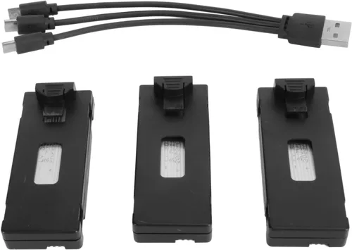 Vista 6 de Baterías de litio, 3 unids Dron Baterías 1800MAH 3.7V Recargable Quadcopter Drone Batería para E88 E88Pro E100 E99 K3 K6 E89 P1 P4 P5