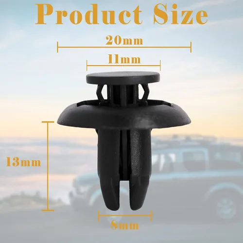 Vista 7 de 20 piezas de clip de retención tipo de empuje para defensa, motor, forro de guardabarros, compatible con Mazda B45A-56-146A 90118-WB048