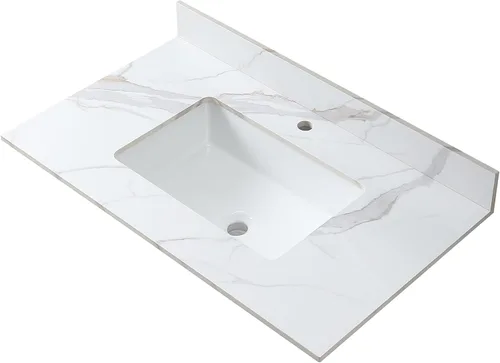 Vista 2 de Salpicaduras laterales para fregadero de baño de 22 x 4 pulgadas, tamaño universal para lavabo de baño, salpicaduras laterales de piedra