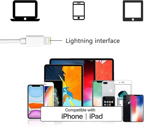 Vista 5 de Paquete de 2 adaptadores Lightning a conector de auriculares de 0.138 in para iPhone, [certificado Apple MFi], cable adaptador de cable auxiliar