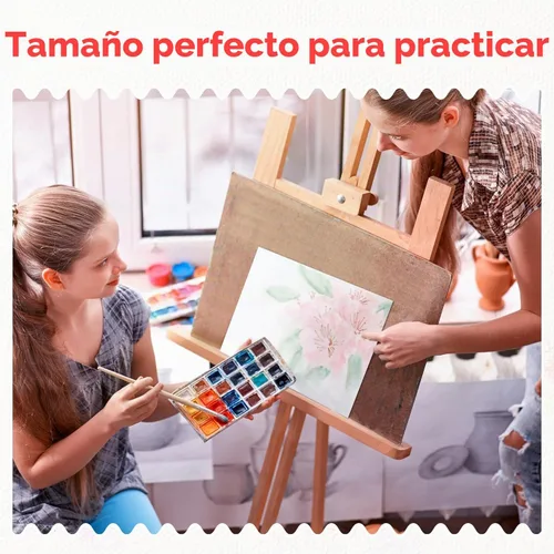Vista 5 de FIXSMITH Tableros de lienzo para pintar de 3 x 5 pulgadas, paquete de 24 mini lienzos, paneles de lienzo blanco en blanco, 100% algodón imprimado