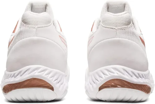 Vista 5 de ASICS Zapatos de voleibol Netburner Ballistic FlyteFoam para mujer, Blanco