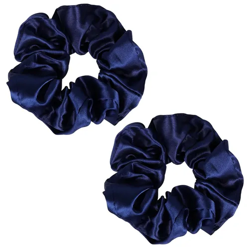 Vista 12 de Coleteros de seda de color verde oscuro para dormir, para mujeres y niñas, bandas elásticas de satén sedoso de morera grande, sin daños, accesorios