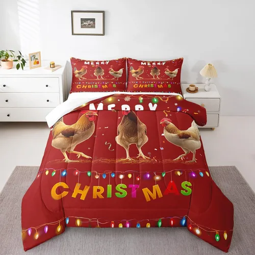 Vista 23 de Erosebridal Juego de ropa de cama Kawaii de muñeco de nieve tamaño individual para niños y niñas, juego de ropa de cama de feliz año nuevo, edredón