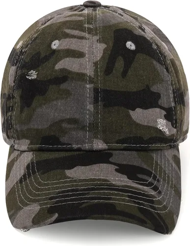 Vista 2 de VODIORE Vintage Washed Cap Distressed Baseball Caps Unisex Adjustable Dad Hats