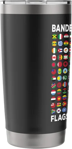 Vista 4 de World Flag Ideas For Kids & Banderas Del Mundo Geography Stainless Steel Insulated Tumbler