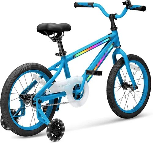 Vista 2 de Jetson Light Rider M - Bicicleta unisex con ruedas de 16 pulgadas para niños, incluye marco iluminado y ruedas de entrenamiento, 3 modos de luz