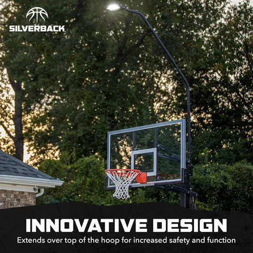 Vista 6 de Silverback La luz LED de aro de baloncesto ilumina el tablero