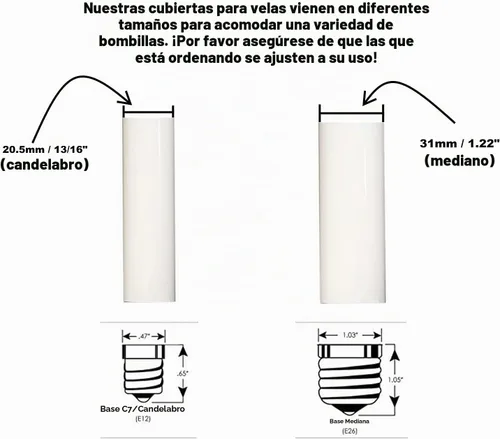 Vista 4 de Creative Hobbies® 1751 - Juego de 6 fundas de plástico blanco de 4 pulgadas de alto, fundas para candelabros