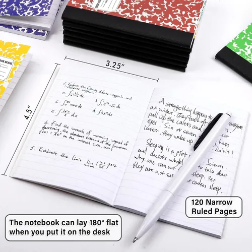 Vista 2 de feela Paquete de 120 mini cuadernos de composición a granel, lindo bloc de notas de composición de bolsillo, cuadernos pequeños para estudiantes