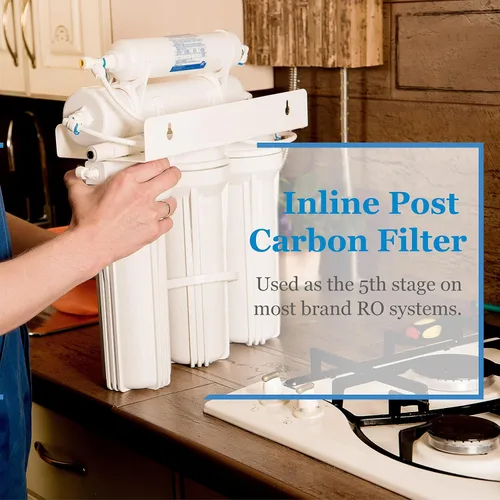 Vista 5 de Filtro de agua en línea para máquina de hielo, refrigerador, sistema de agua de ósmosis inversa debajo del fregadero, cartucho de repuesto de filtro