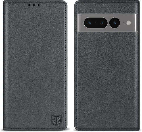 Vista 18 de ZZXX - Funda tipo cartera para Google Pixel 7, magnética fuerte de 6.3 Negro