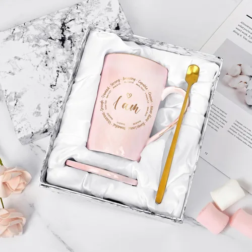 Vista 7 de YHRJWN - Regalos cristianos para mujeres, regalos católicos para mujer, taza de café I Am, regalos religiosos inspiradores espirituales